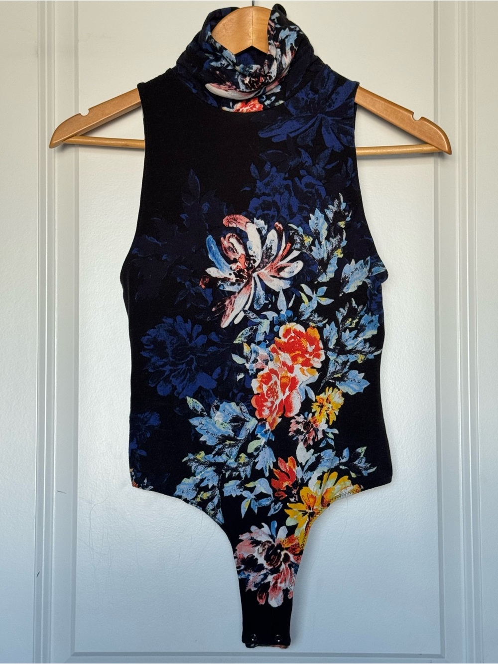 Free People Floral Print Bodysuit, XS